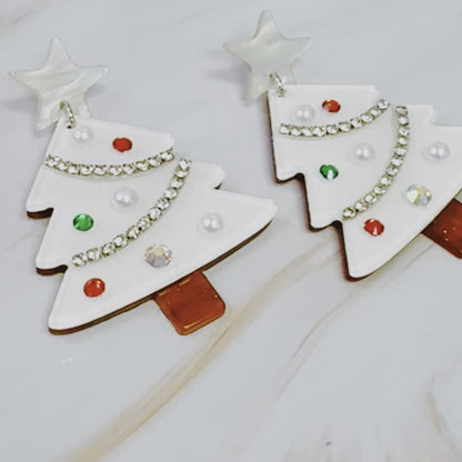 Winter Wonderland Christmas Tree Earrings