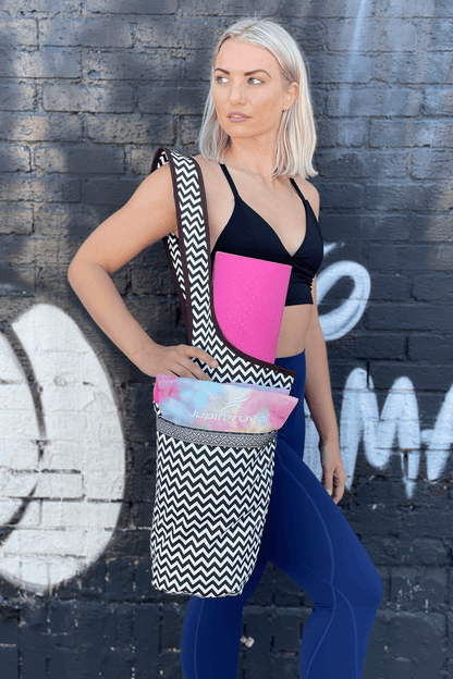 Yoga Mat Carrying Tote Bag With Large Pockets