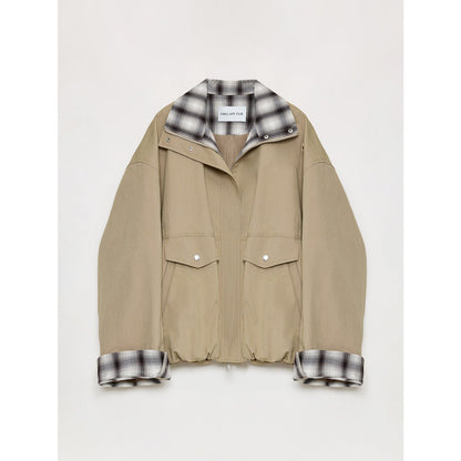 Fireladyfur Women's Retro Plaid Cotton Short Jacket | Loose Fit "Monsoon Climate"