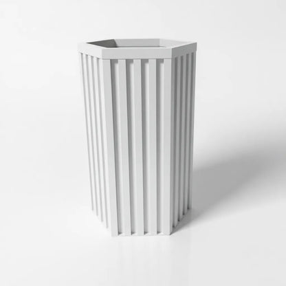 Hexagon Grove Column Planters - Medium