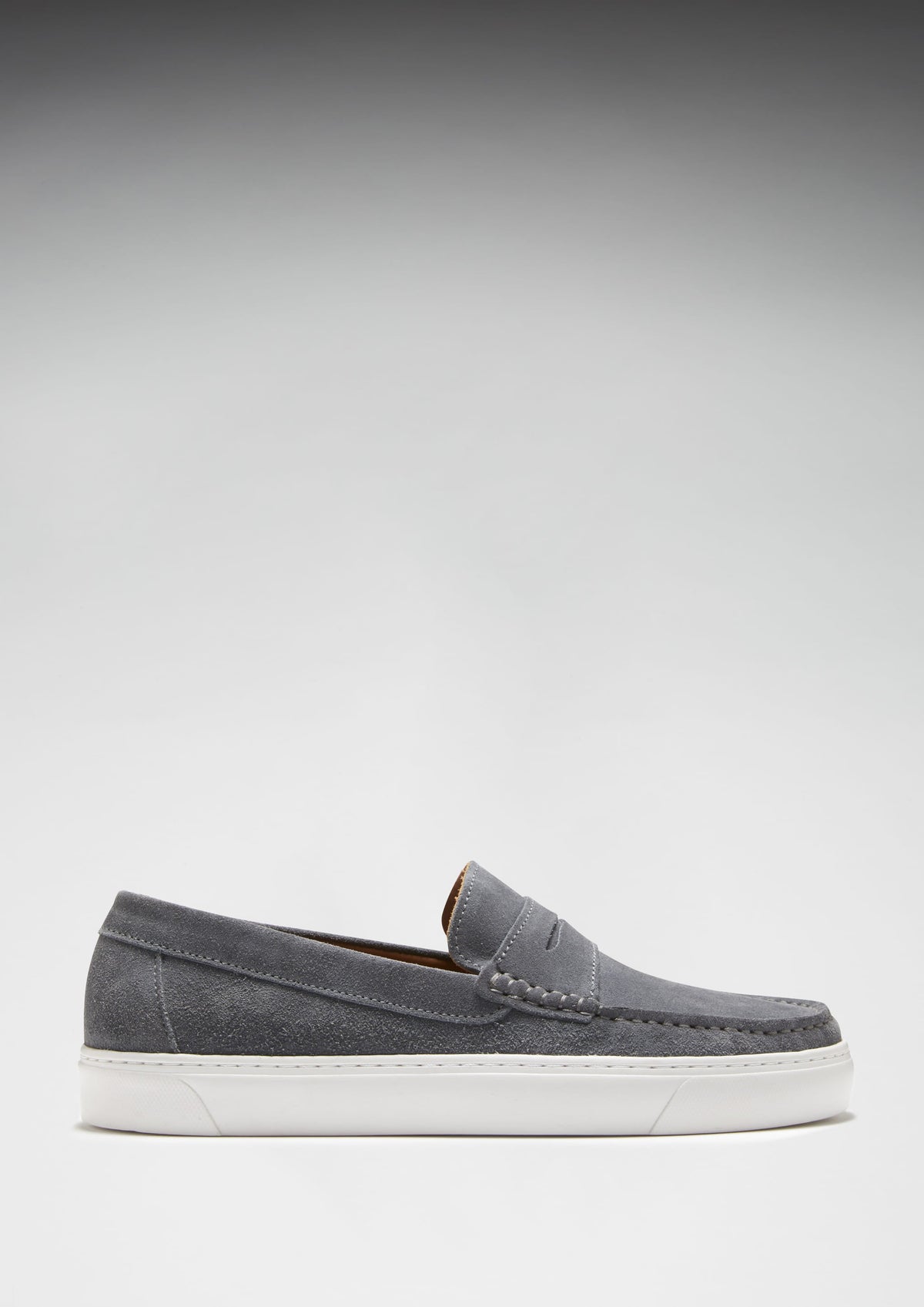 Slip-On Sneaker Loafers, Slate Grey Suede
