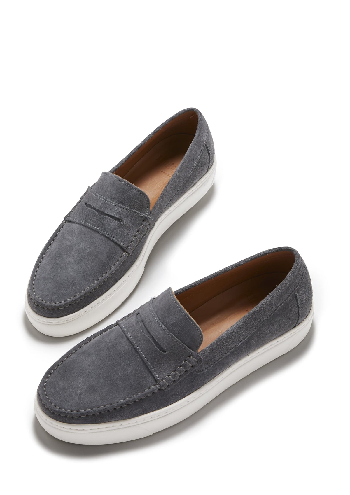Slip-On Sneaker Loafers, Slate Grey Suede