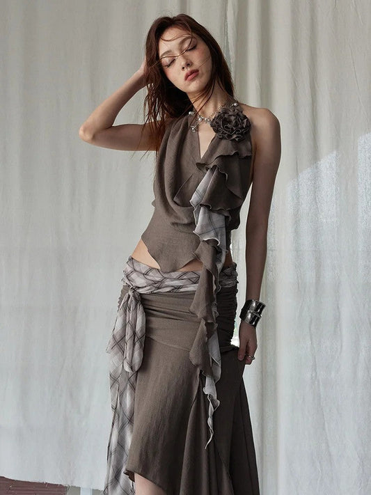 Burnn Ruffle Halter