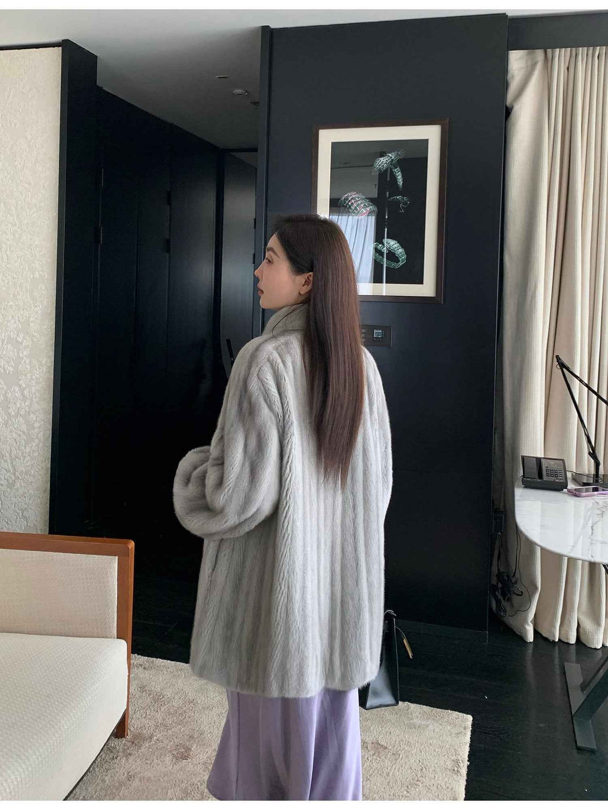 Meteor Variations Sable Fur Coat Women