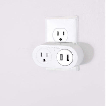 INSTACHEW, Pureconnect+ Smart Plug With USB, App Enabled, Google Assistant and Alexa Compatible, Smart Converter, Smart