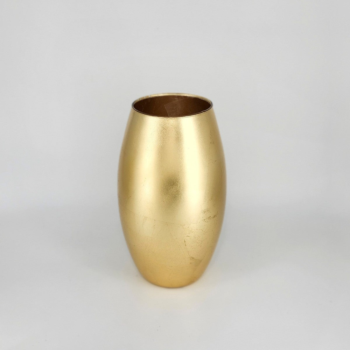 AMARYLLIS 12" Solid Gold Gilded Glass Bullet Vase