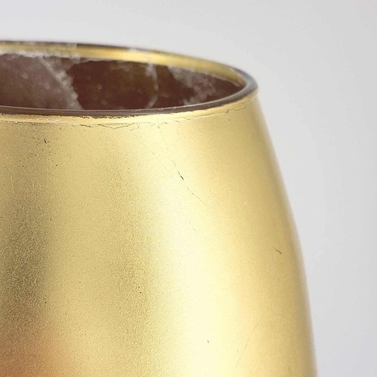AMARYLLIS 12" Solid Gold Gilded Glass Bullet Vase